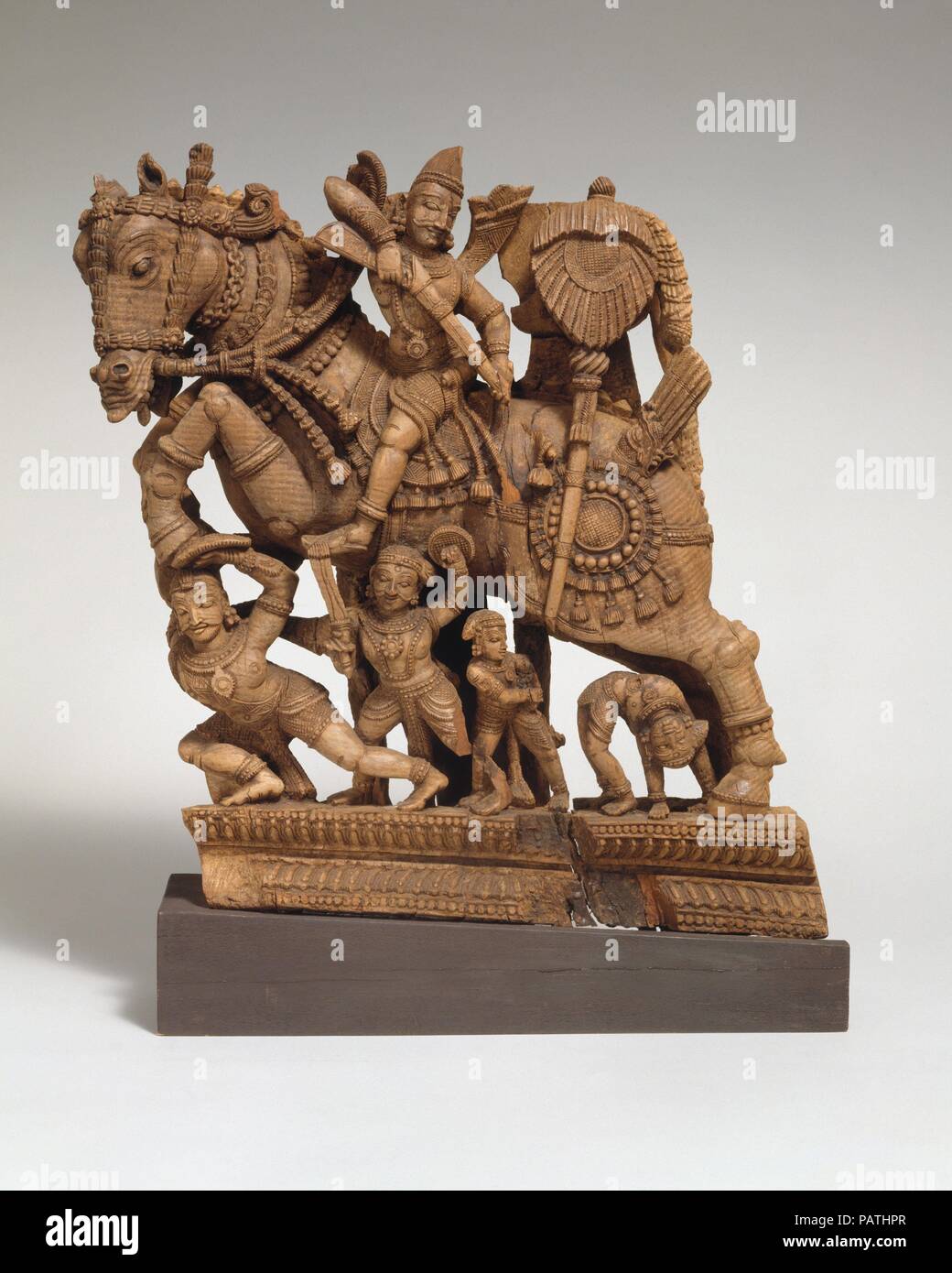 Indian Chariot Carving Panel From Tamil Nadu - 18thC Indian Chariot Carving Panel From Tamil Nadu - 18thC