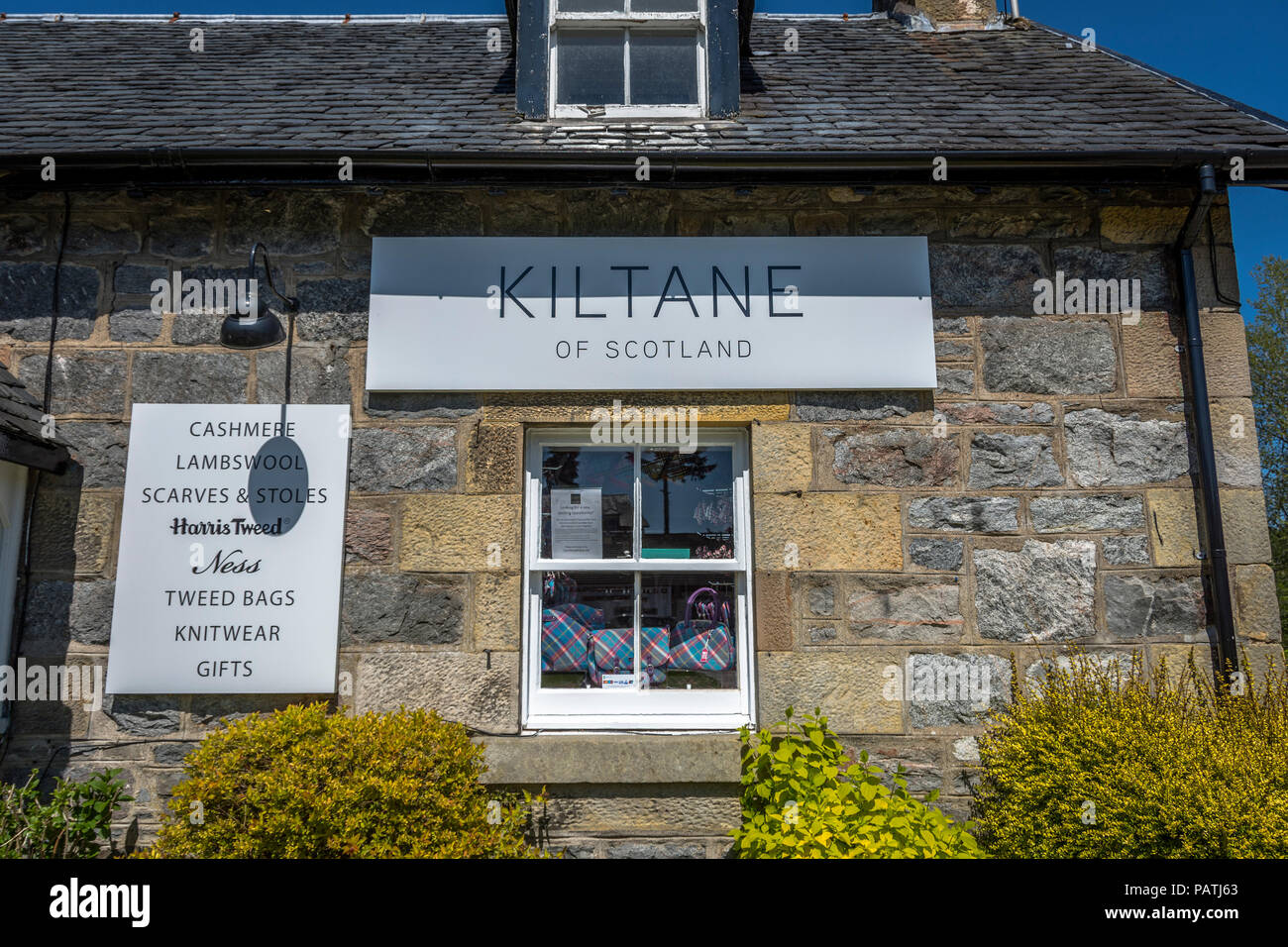 Kiltane of Scotland. Fort Augustus PH32 4BA. Scottish outlet shop Stock Photo