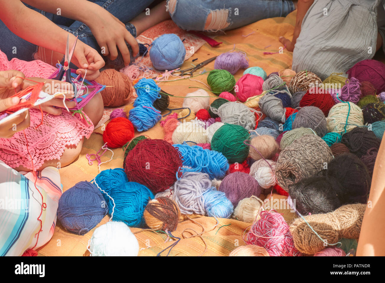 Knitting Group High Resolution Stock Photography and Images Alamy