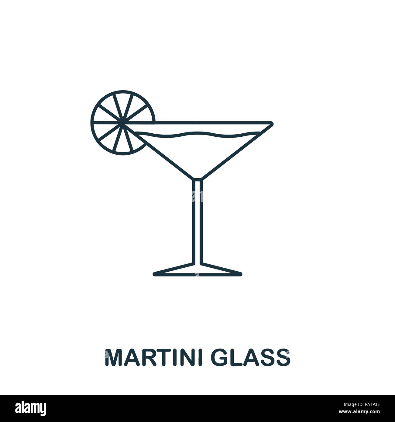 Martini Glass icon. Outline style icon design. UI. Illustration of