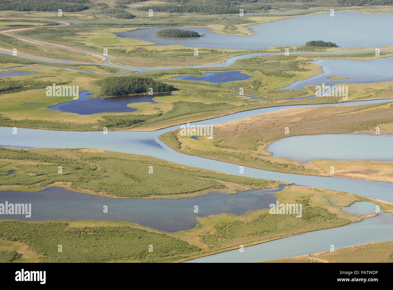 The Beauty of Northern Sweden  - Rapaätno delta (remastered). Rapaätno delta, Sarek, Northern Sweden. 30.6.2009. Stock Photo