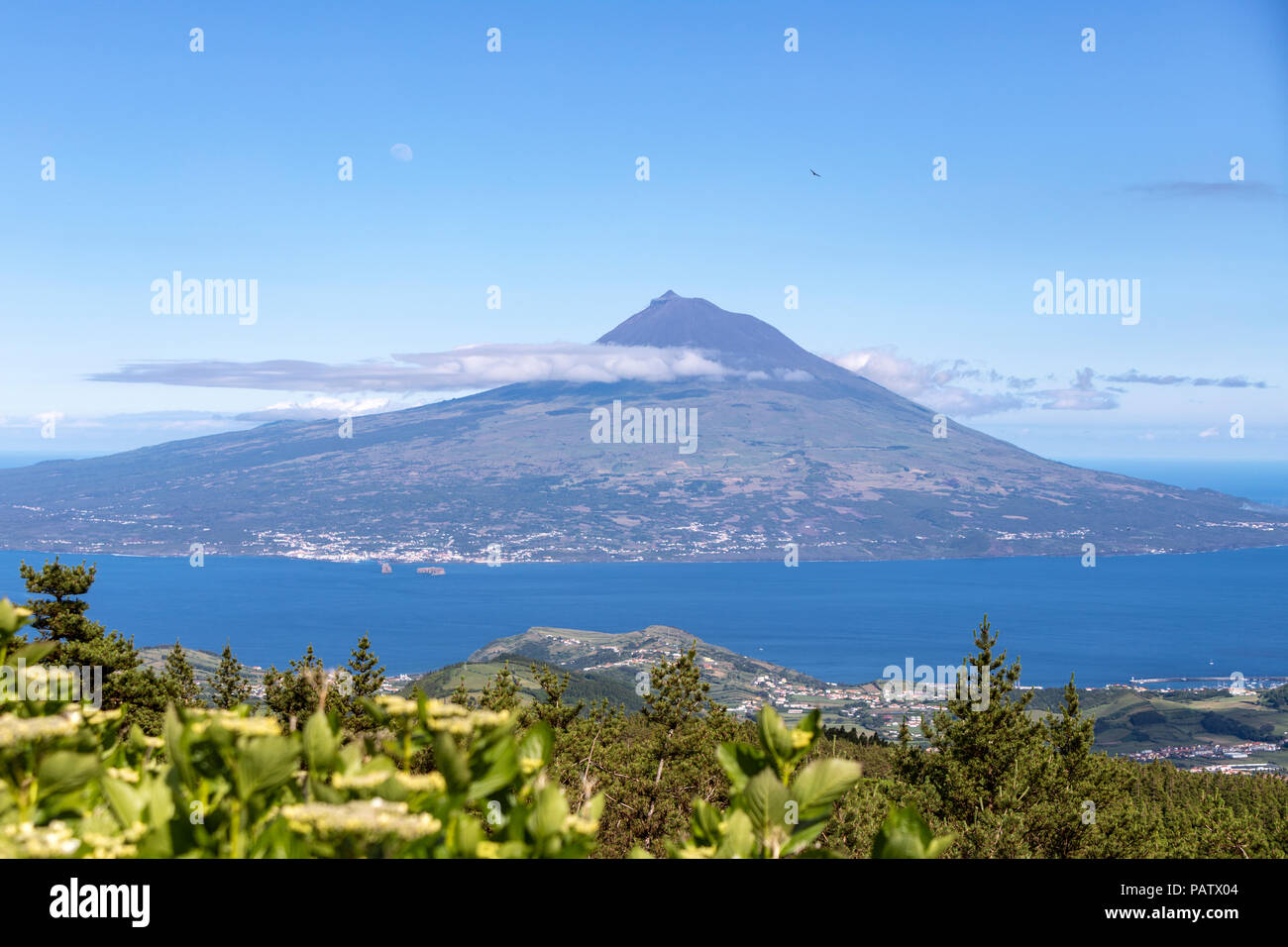 Mount Pico from Faial island, Azores, Portugal Stock Photo Alamy