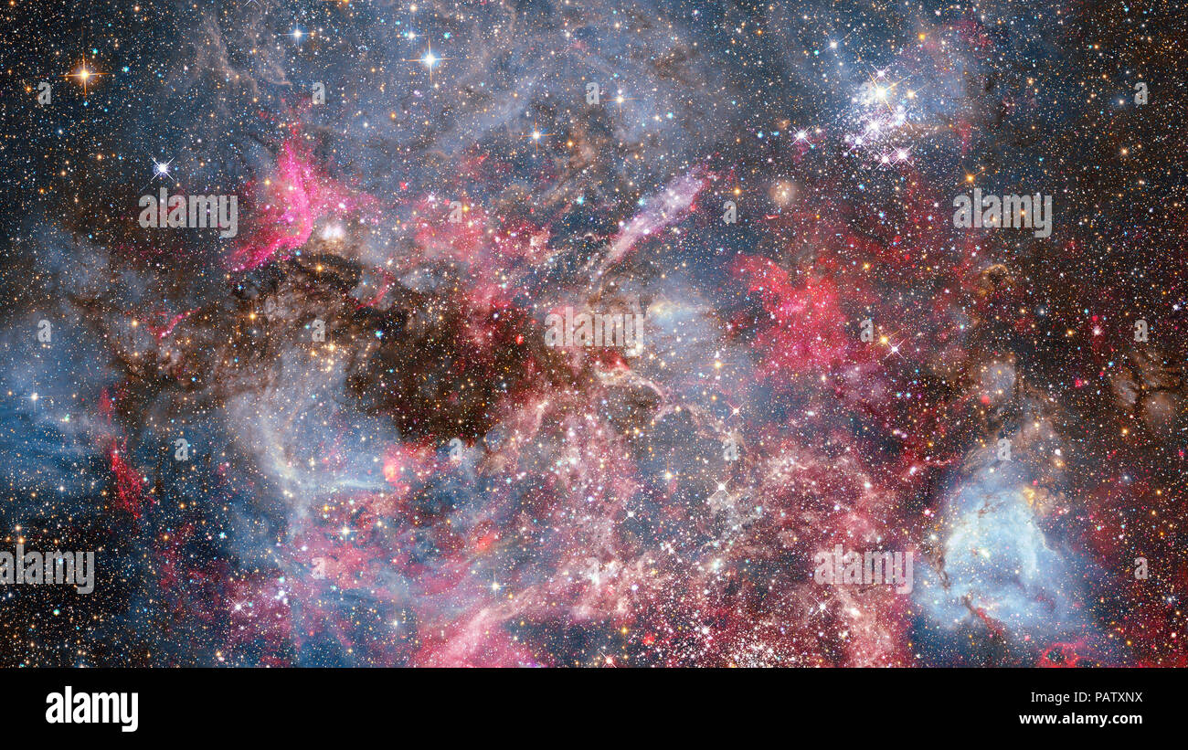 Night sky with stars and nebula. Elements of this image furnished by ...