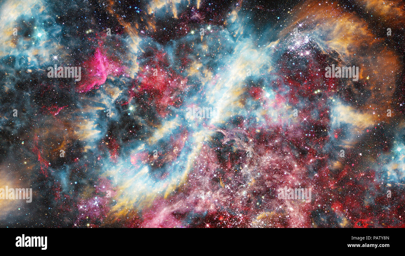 Night sky with stars and nebula. Elements of this image furnished by ...