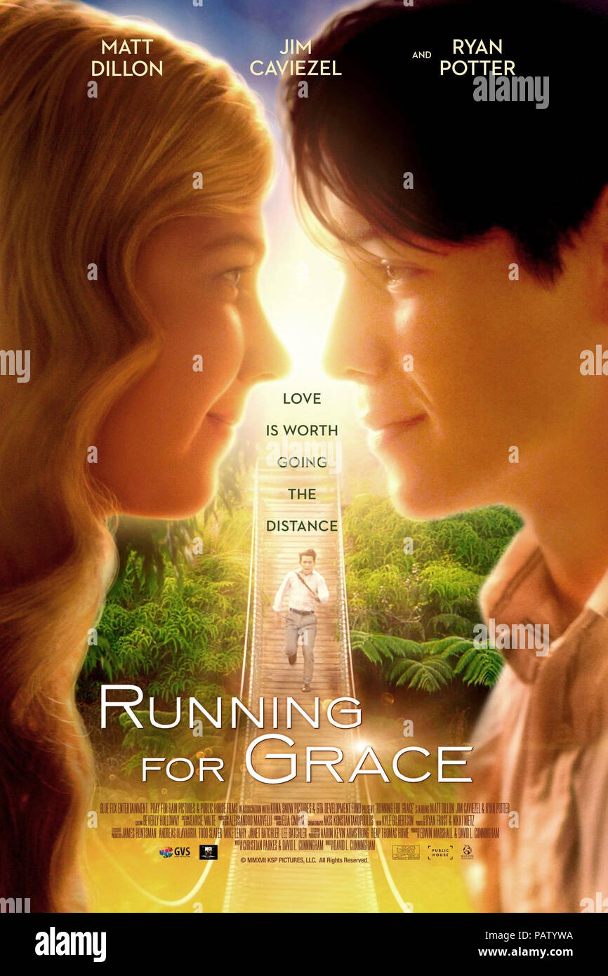 RUNNING FOR GRACE, US poster, from left: Olivia Ritchie, Ryan Potter ...
