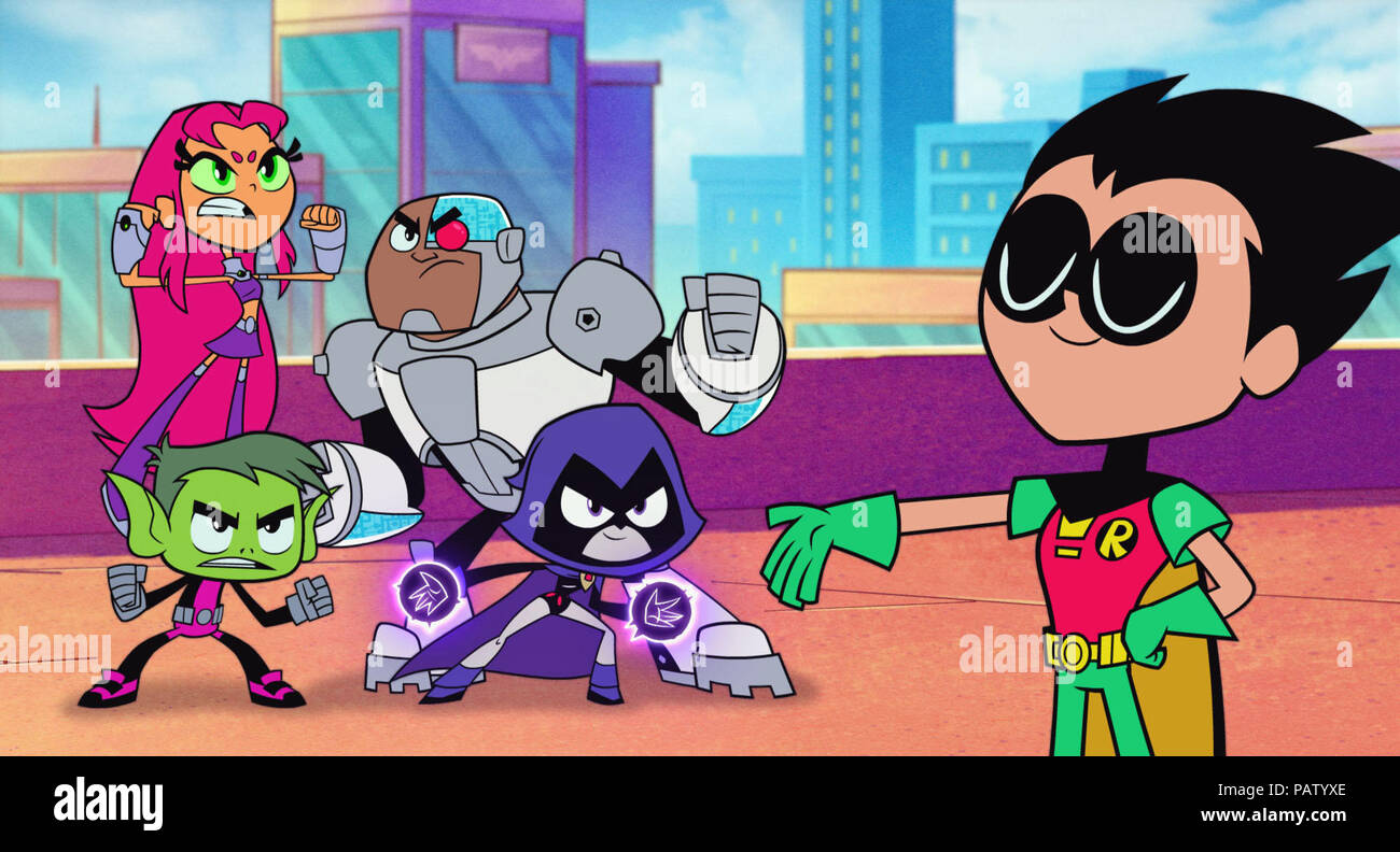 TEEN TITANS GO! TO THE MOVIES, from left: Beast Boy (front, voice: Greg
