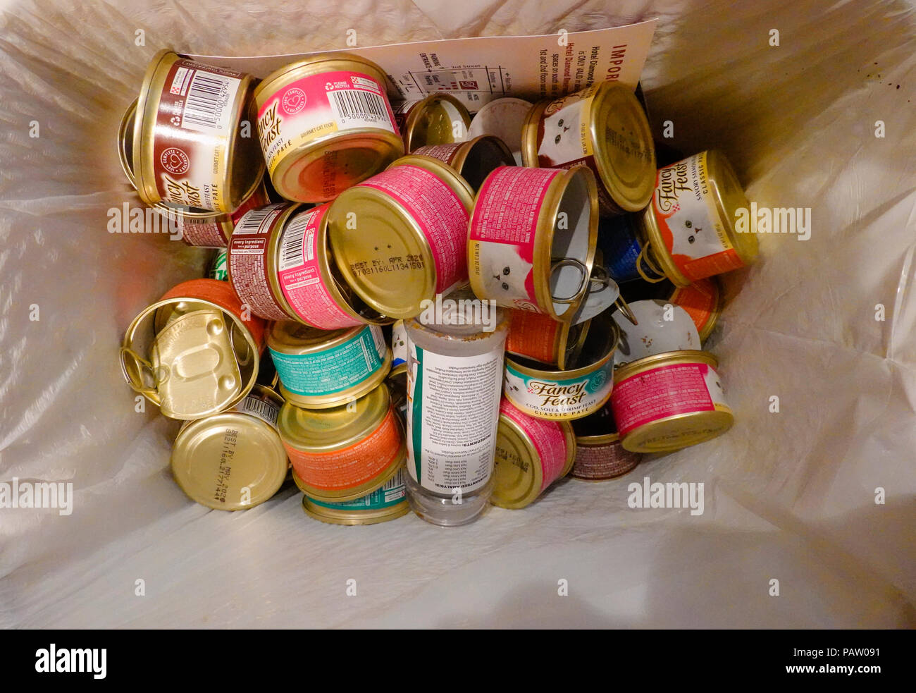 Cat Food Cans Lot of 18 Empty Tin Cans Storage & Organization Boxes