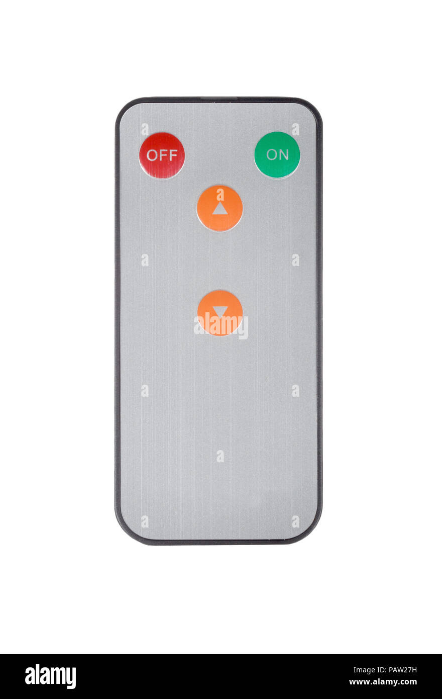 small wireless remote control with four buttons on, off, forward ...