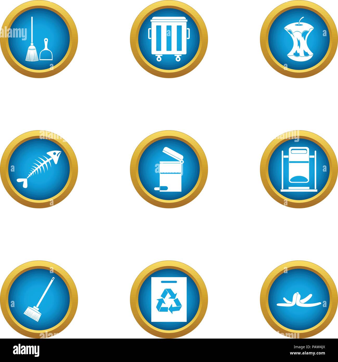 Handling icons set, flat style Stock Vector Image & Art - Alamy