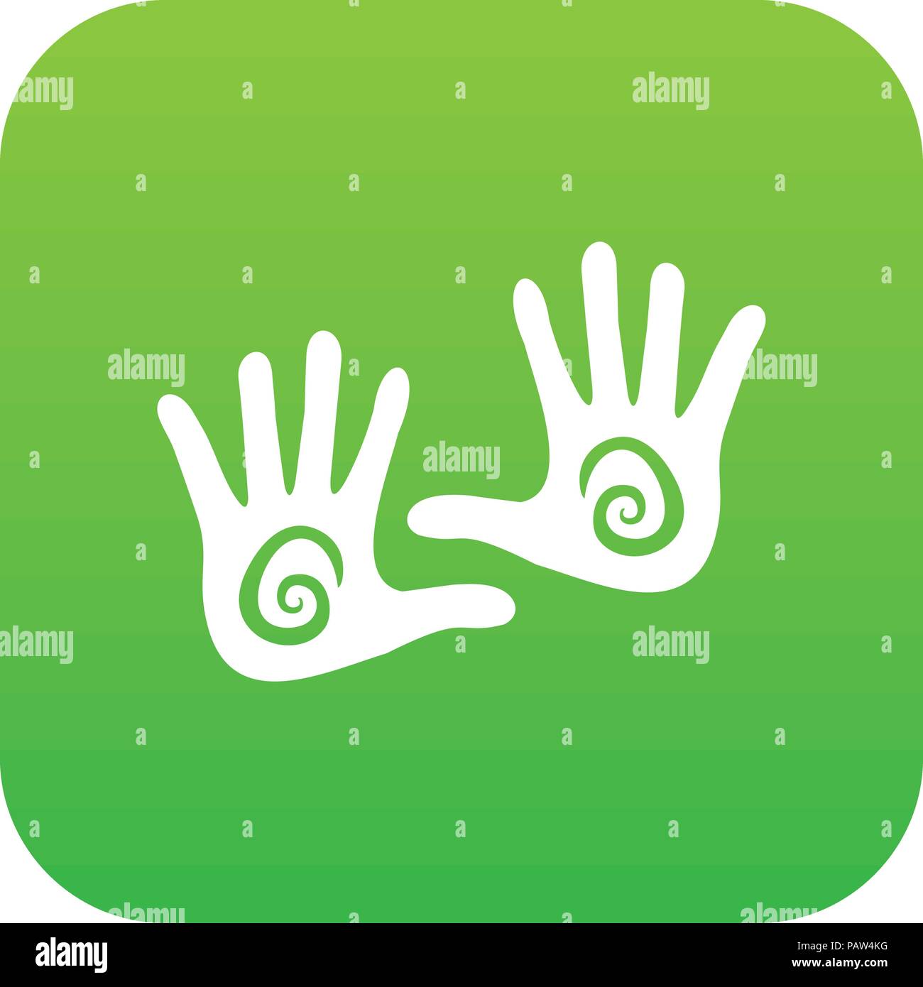 Hand icon green vector Stock Vector Image & Art - Alamy