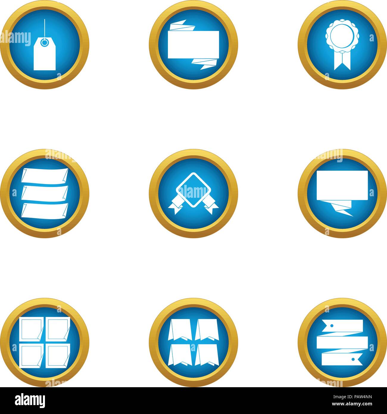 Tape icons set, flat style Stock Vector Image & Art Alamy