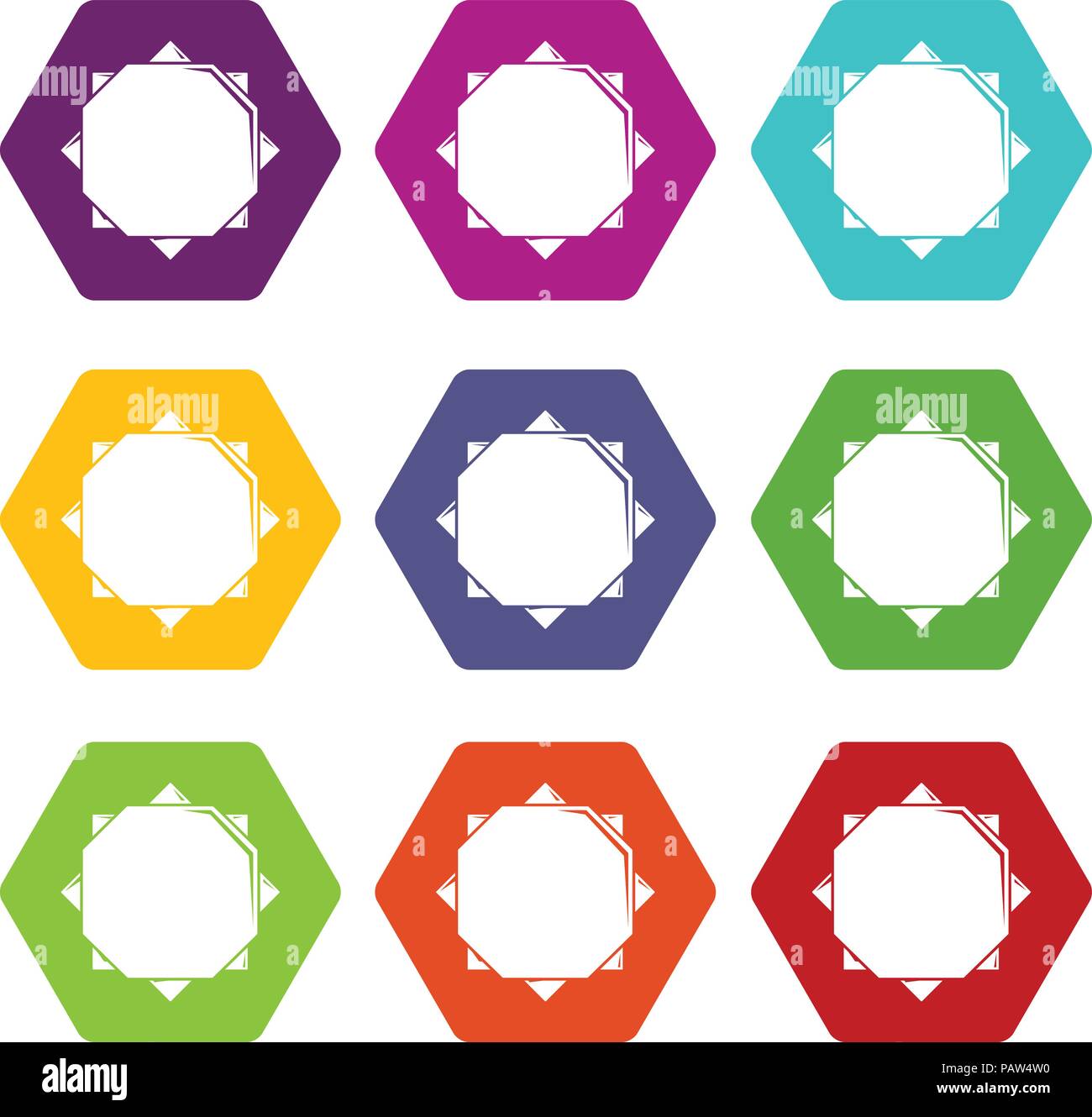 Origami sun icons set 9 vector Stock Vector Image & Art - Alamy