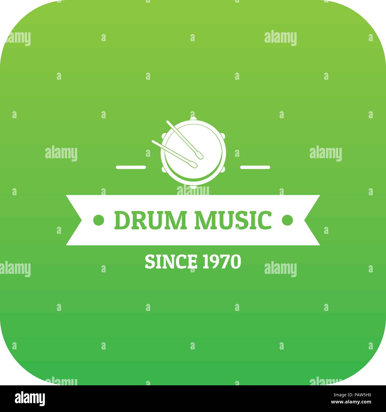 Drum music icon green vector Stock Vector Image & Art - Alamy