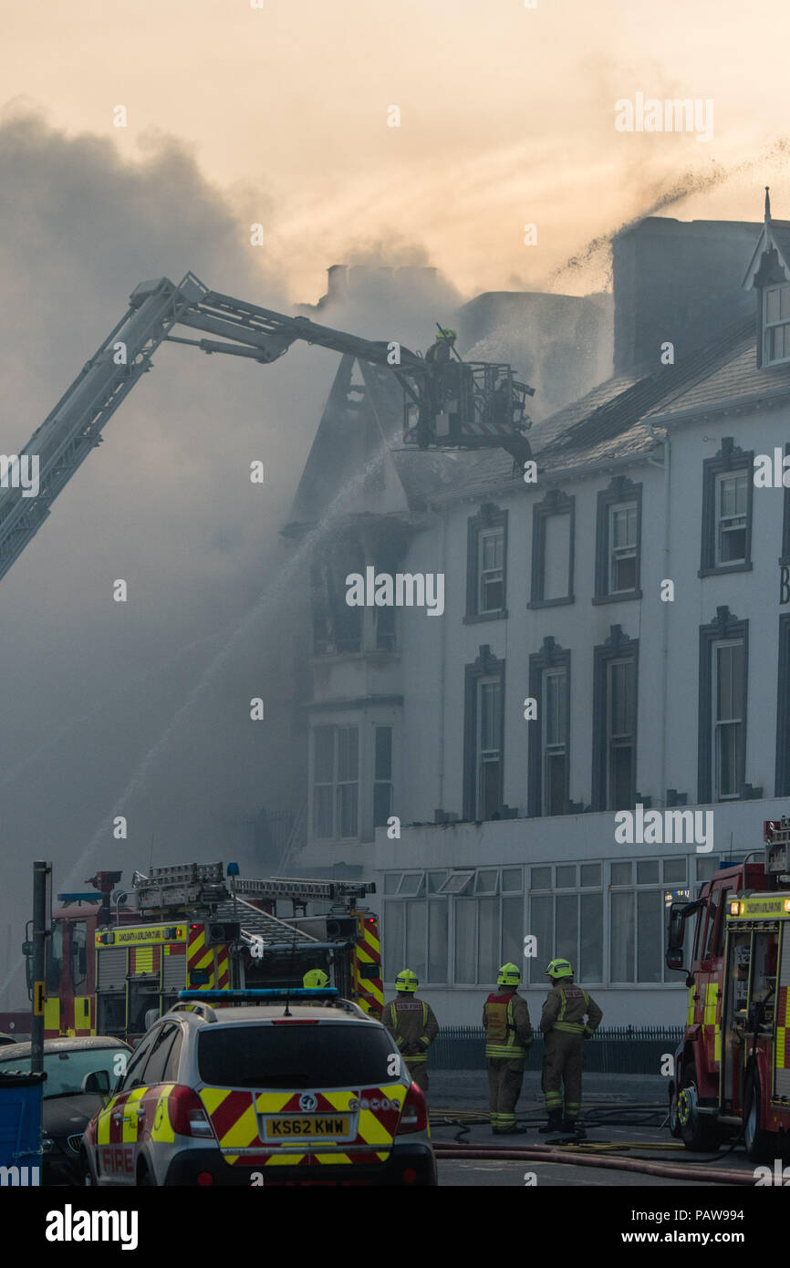 Hotel Fire Aberystwyth Seafront High Resolution Stock Photography and