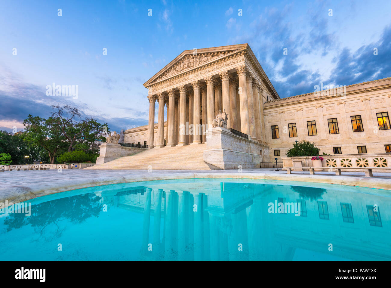 United States Supreme Court Building in Washington, DC, USA. Stock Photo