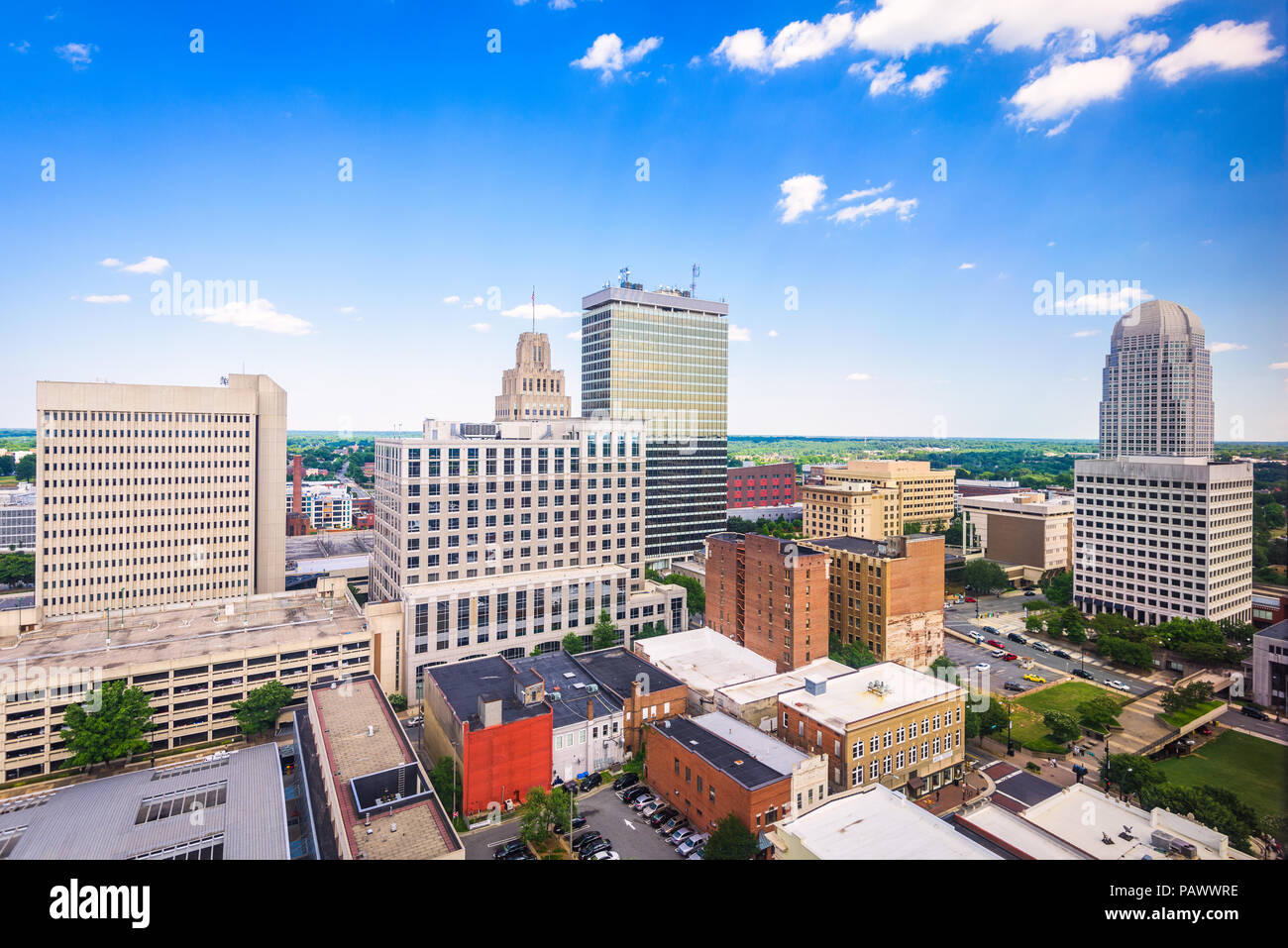 Aerial view winston salem hires stock photography and images Alamy