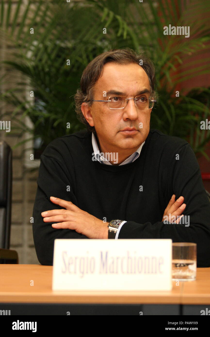 Sergio Marchionne receives honorary degree in Economics from the University of Cassino, October 5, 2007 Stock Photo