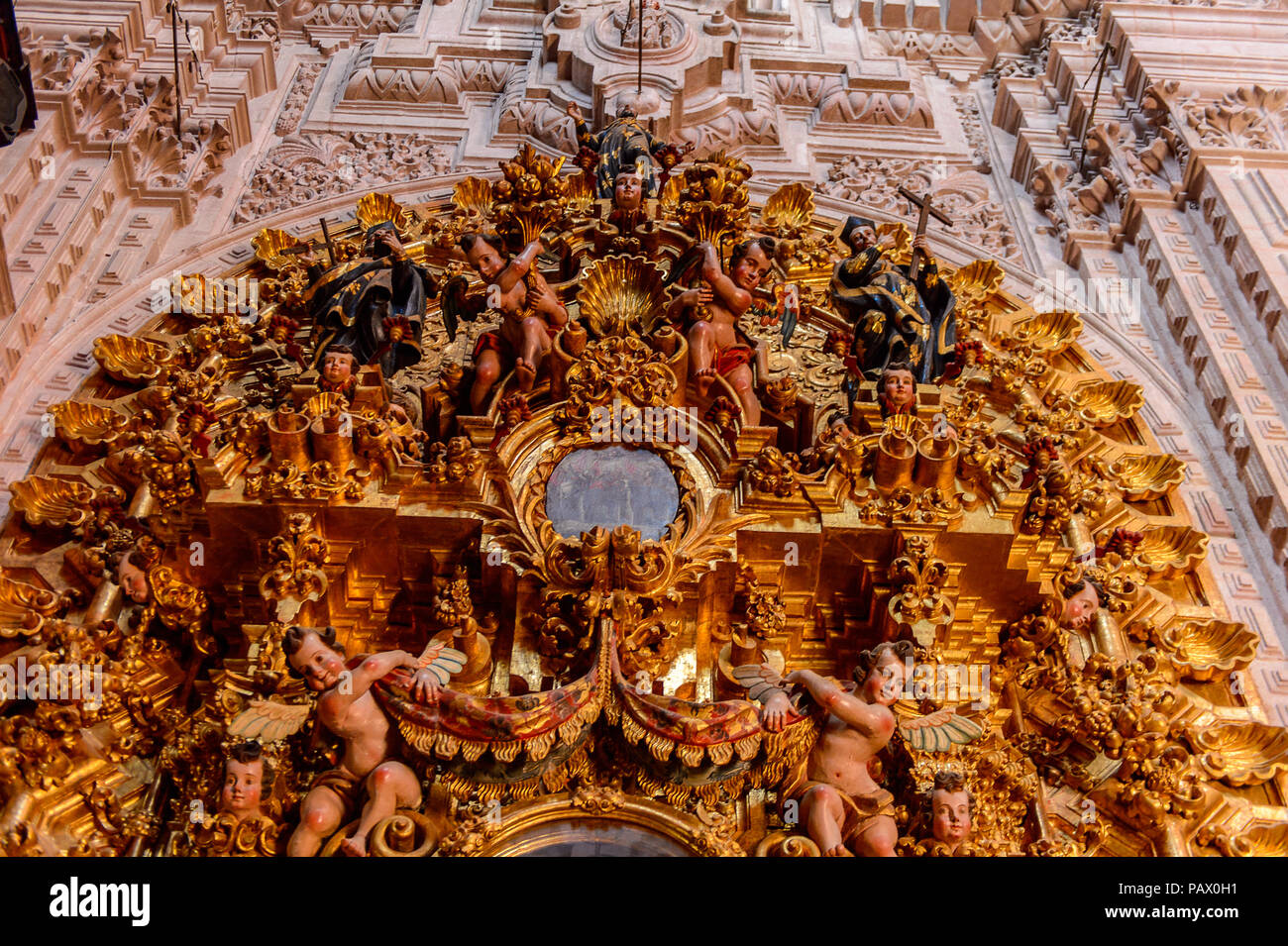 TAXCO, MEXICO - OCT 28, 2016: Interior of the Church of Santa Prisca ...