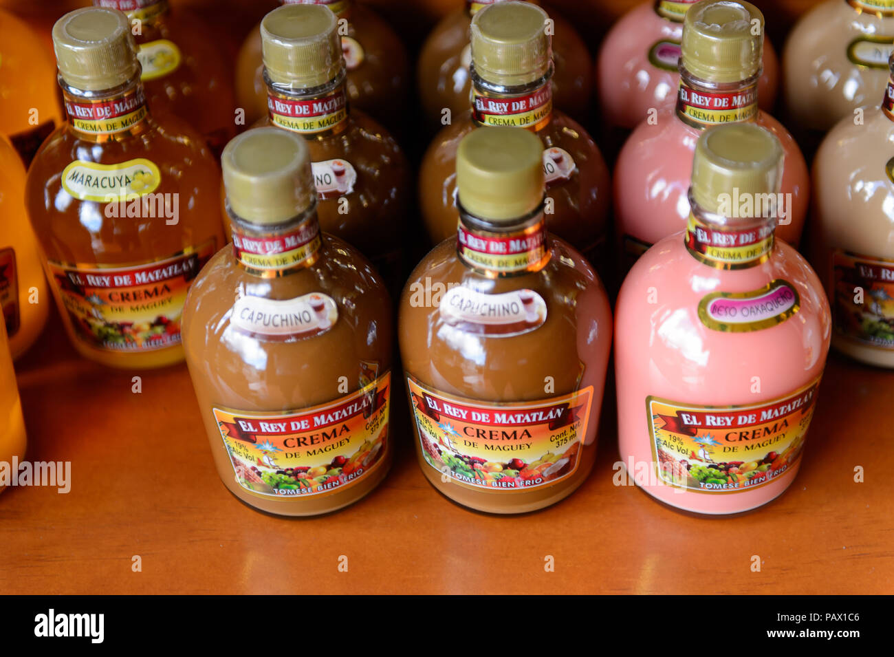 OAXACA, MEXICO - OCT 31, 2016: Alcoholic beverages at the Fabric of ...