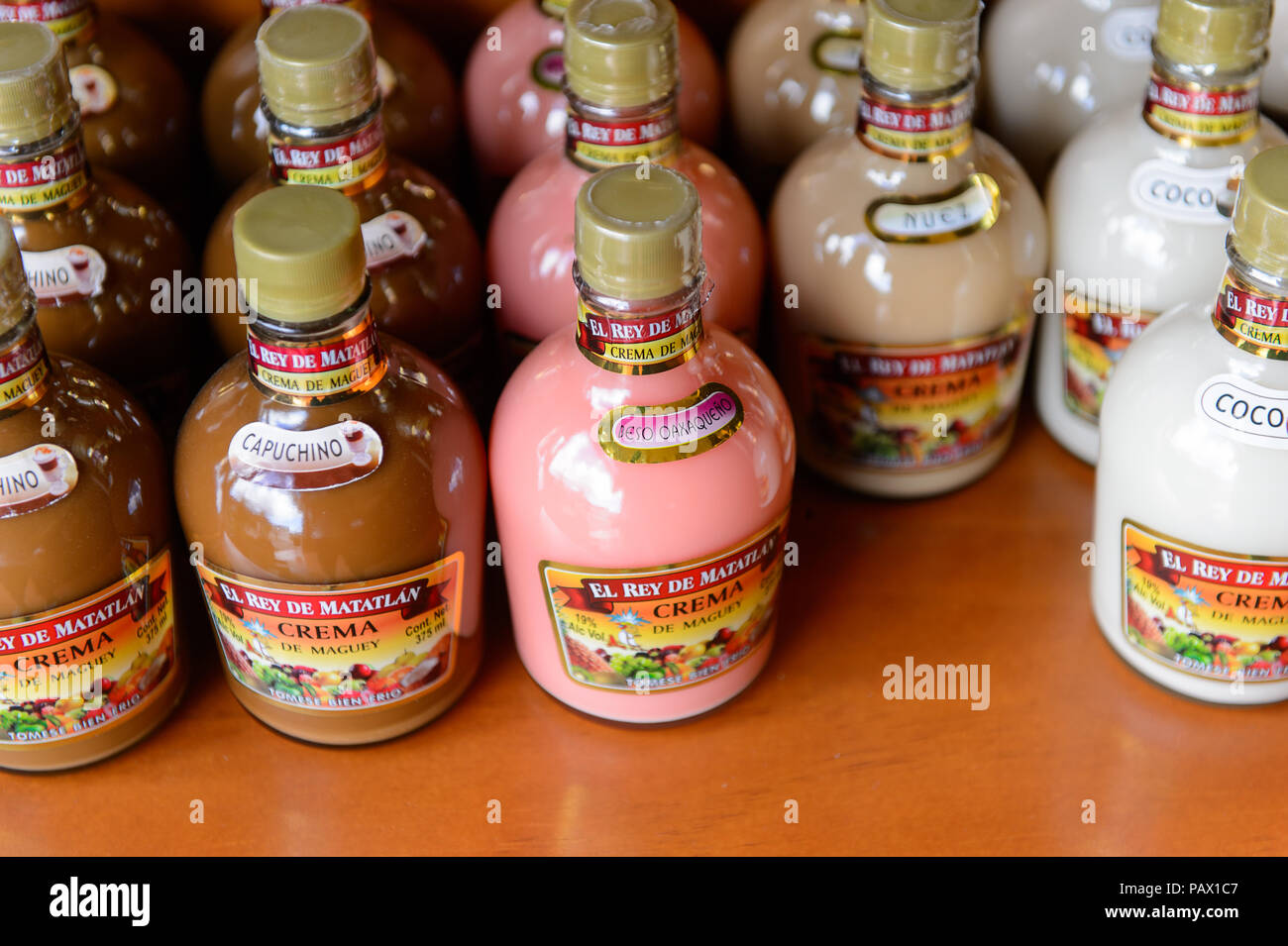 OAXACA, MEXICO - OCT 31, 2016: Alcoholic beverages at the Fabric of ...