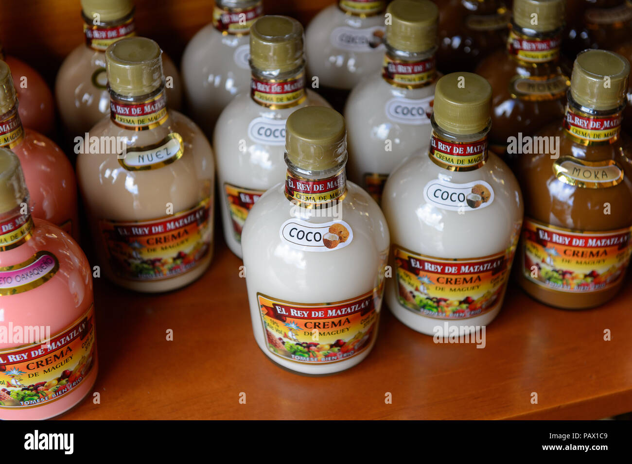 OAXACA, MEXICO - OCT 31, 2016: Alcoholic beverages at the Fabric of ...