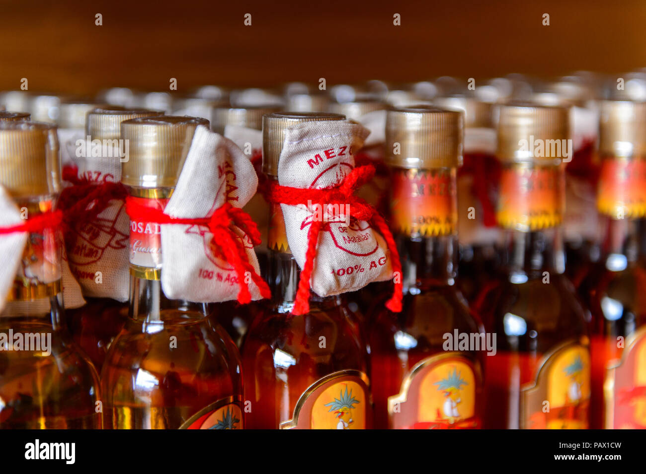 OAXACA, MEXICO - OCT 31, 2016: Alcoholic beverages at the Fabric of ...