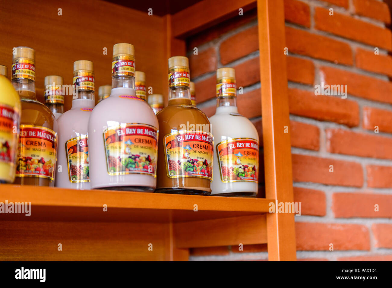 OAXACA, MEXICO - OCT 31, 2016: Alcoholic beverages at the Fabric of ...