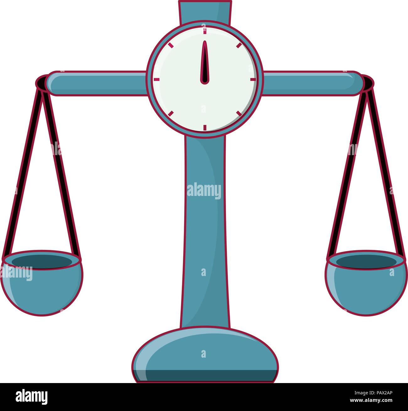 scale icon over white background, vector illustration Stock Vector ...