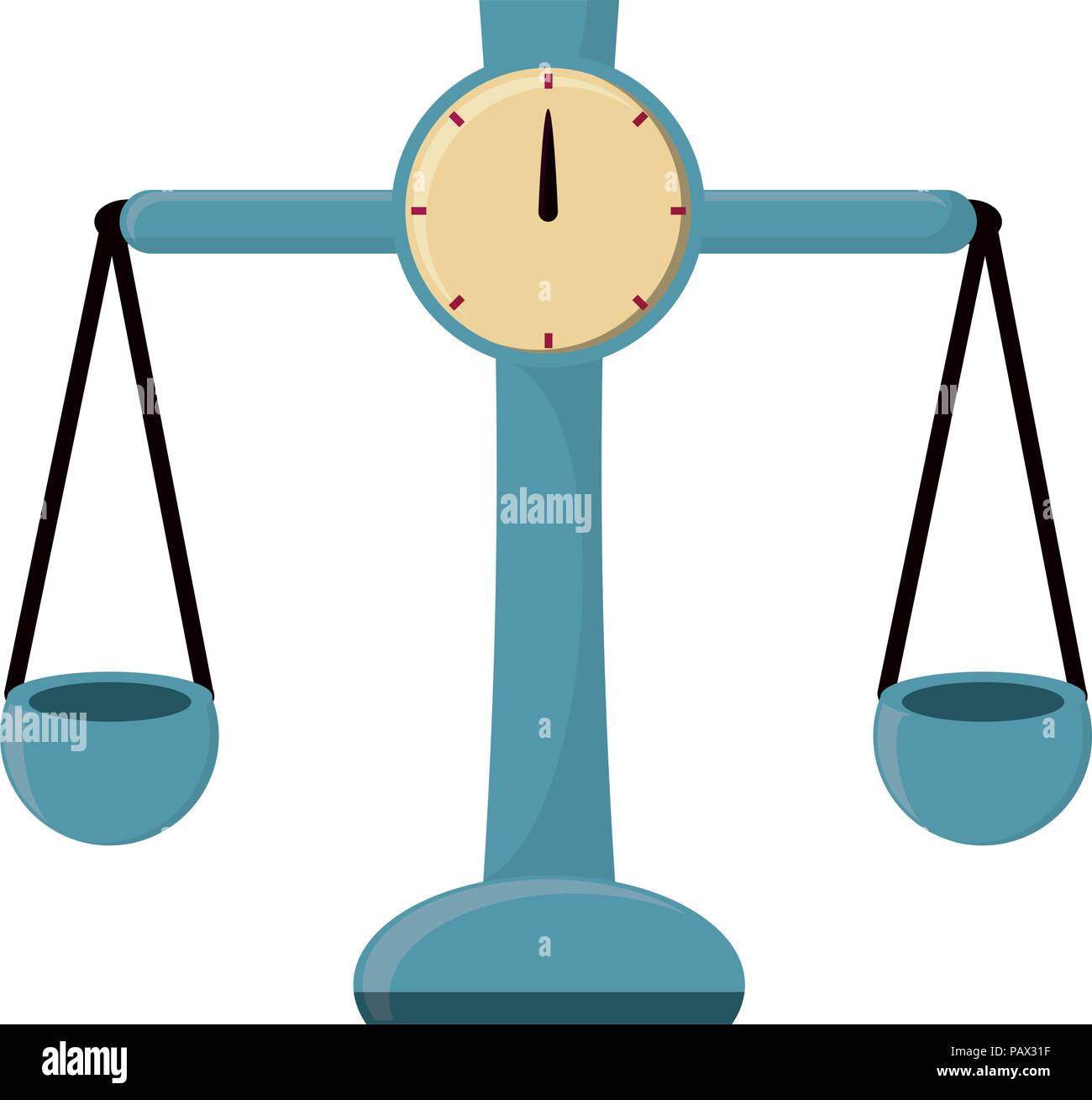 scale icon over white background, vector illustration Stock Vector ...