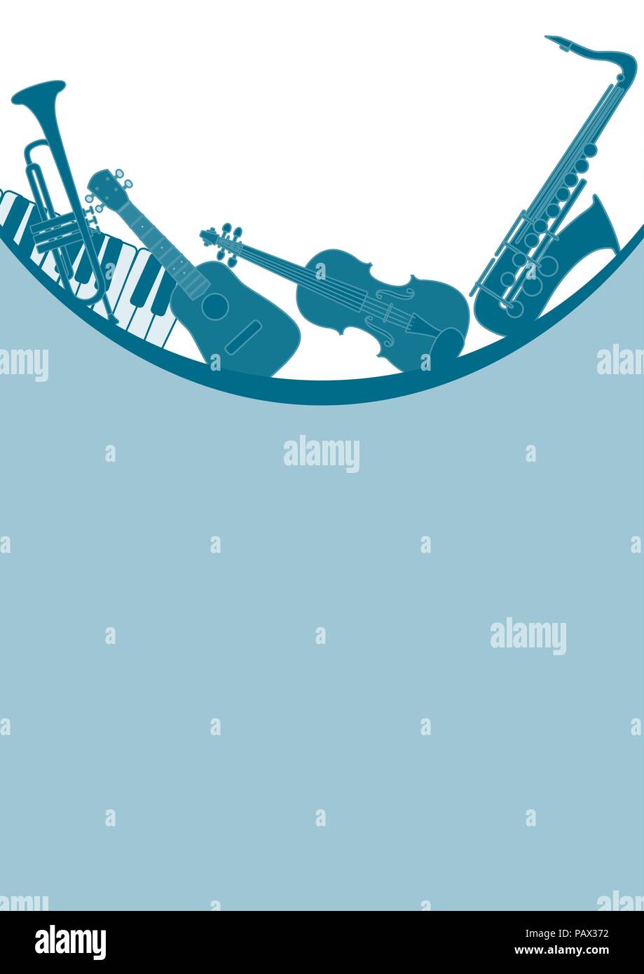 Music instruments poster Stock Vector