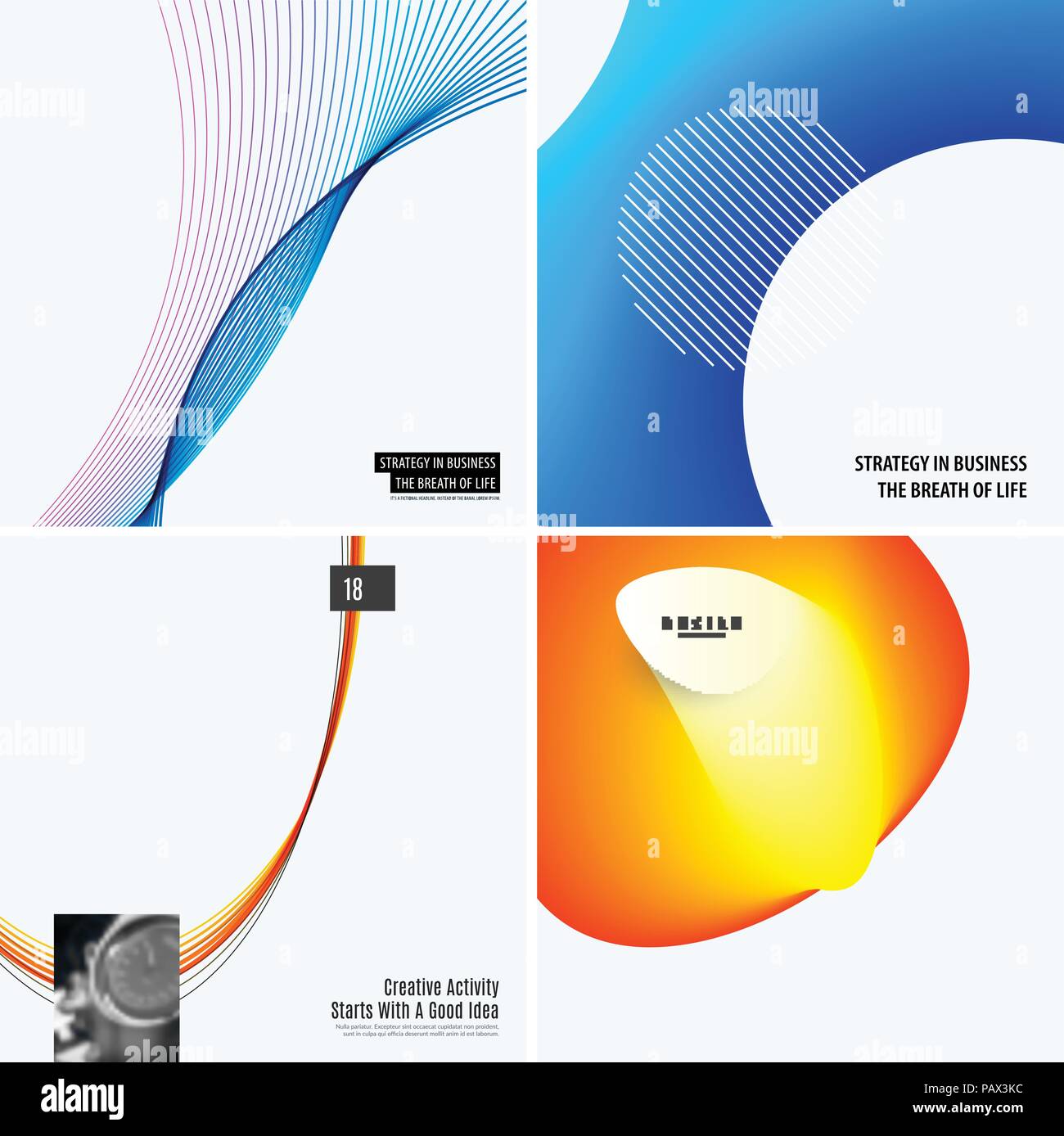 Set Of Modern Design Abstract Templates Creative Business