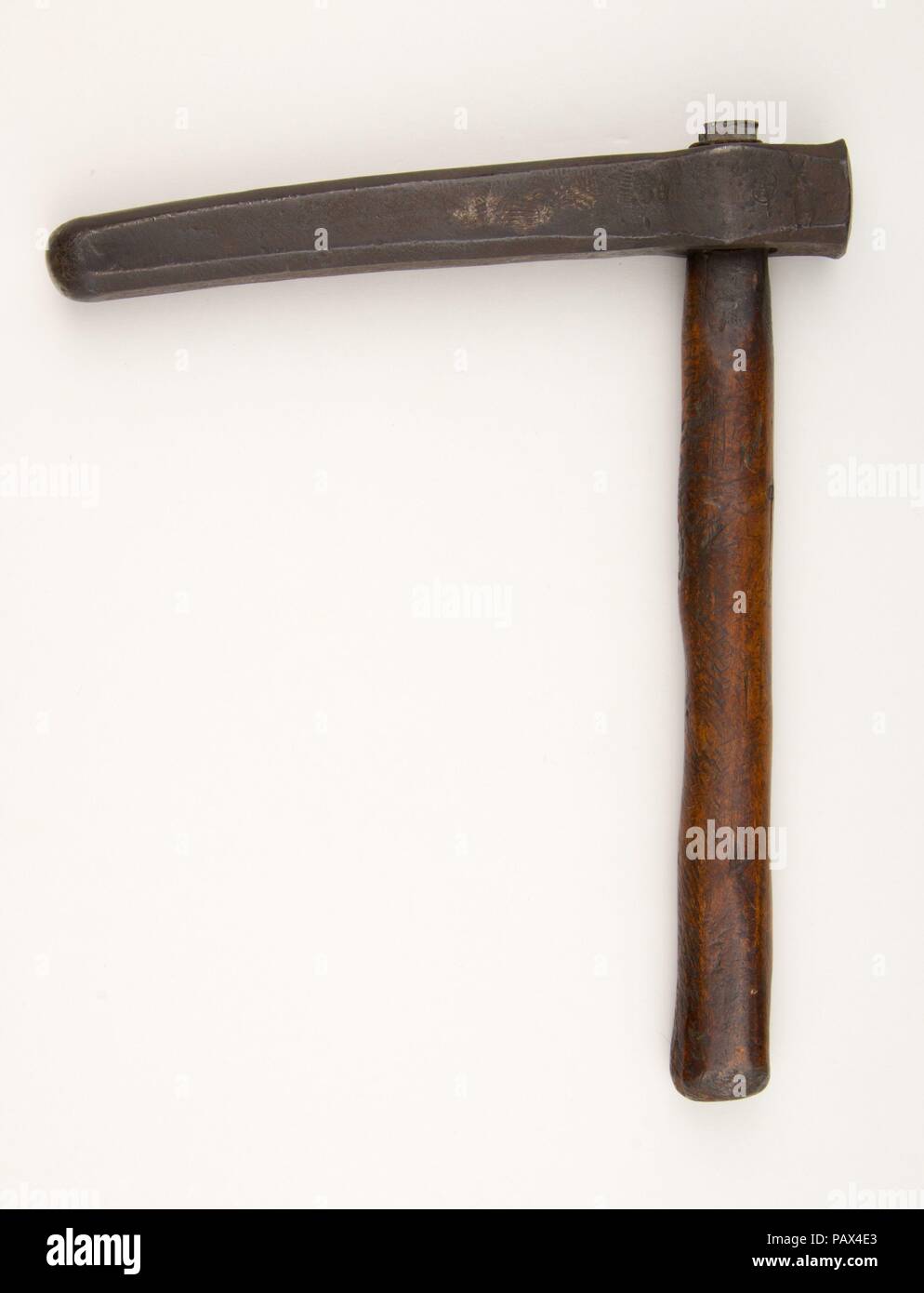 Armorer's Hammer. Culture: German or French. Dimensions: H. 12 5/8 in.  (32.1 cm); W. of head. 10 1/4 in. (26 cm); Wt. 3 lb. 15.7 oz. (1805.9 g).  Date: 18th-19th century. This