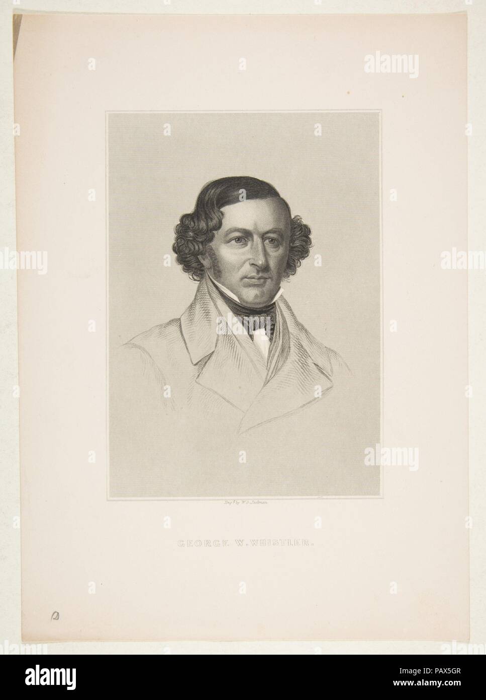 George W. Whistler, 1800-1849. Artist: William G. Jackman (British, active America ca. 1841-1860). Dimensions: sheet: 9 5/8 x 7 in. (24.4 x 17.8 cm). Date: 1841-60. Museum: Metropolitan Museum of Art, New York, USA. Stock Photo