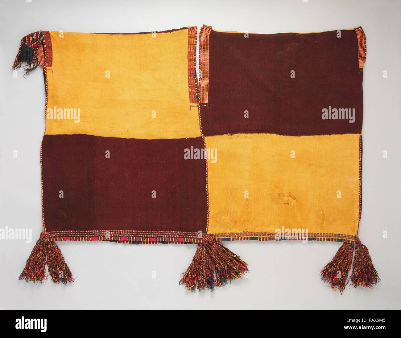 Tunic. Culture: Nasca. Dimensions: H. 33 1/4 x W. 49 1/4in. (125.1 x 84.5cm). Date: 1st century B.C.-A.D. 2nd century. Museum: Metropolitan Museum of Art, New York, USA. Stock Photo