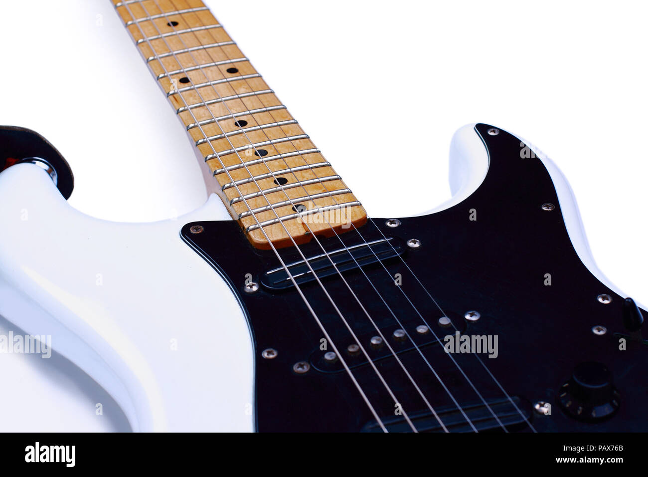 Electric guitar isolated on white background Stock Photo - Alamy