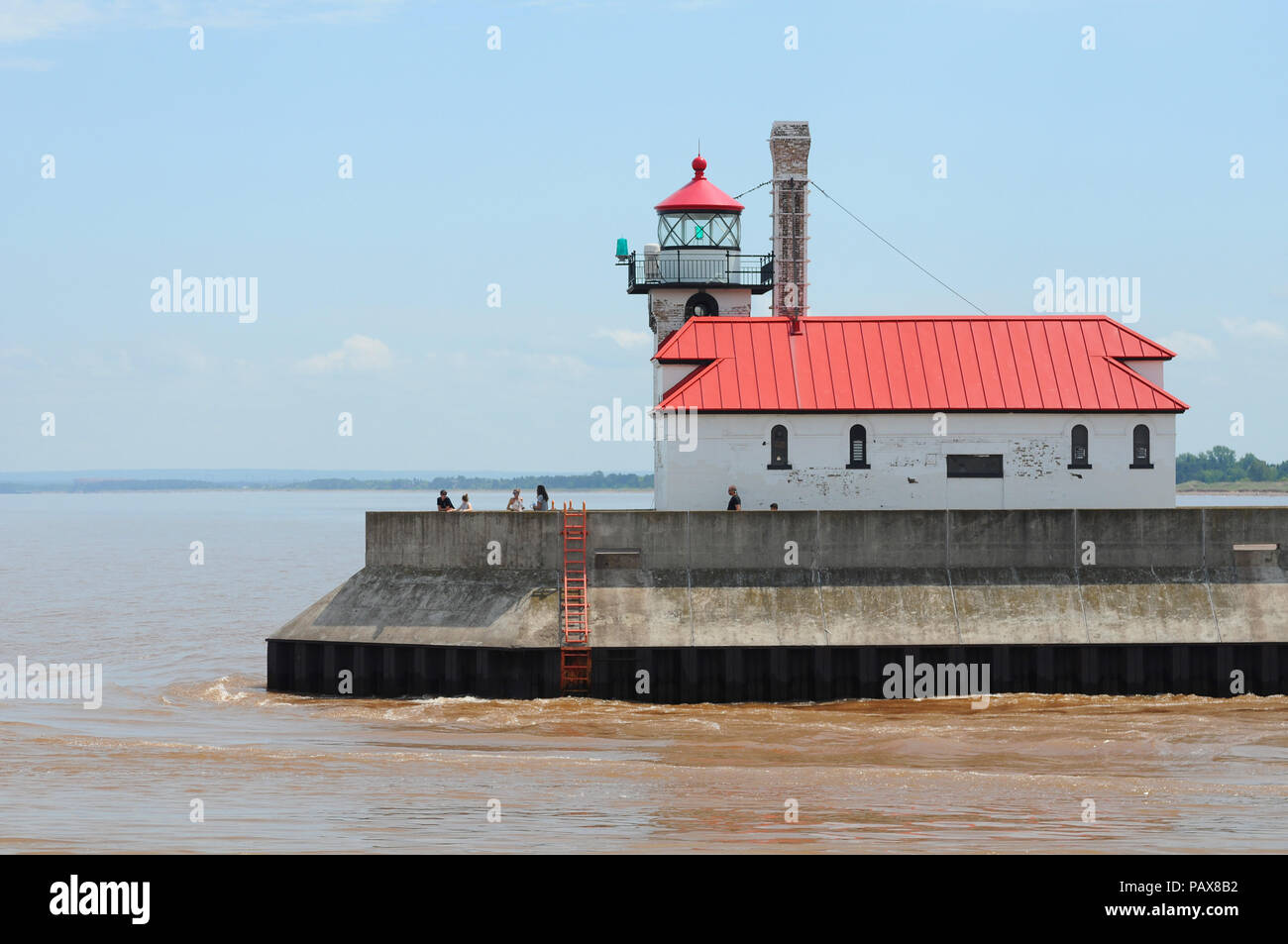 Lake Superior near the Duluth Minnesota harbor light house Stock Photo