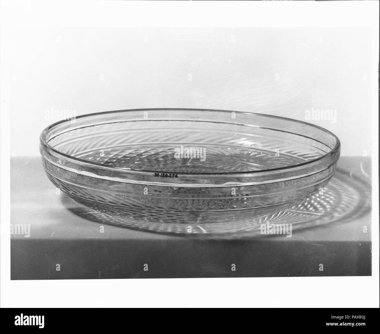 Rayed Dish. Dimensions: H. 2 in. (5.1 cm); Diam. 10 in. (25.4 cm). Date: 1820-40. Museum: Metropolitan Museum of Art, New York, USA. Stock Photo