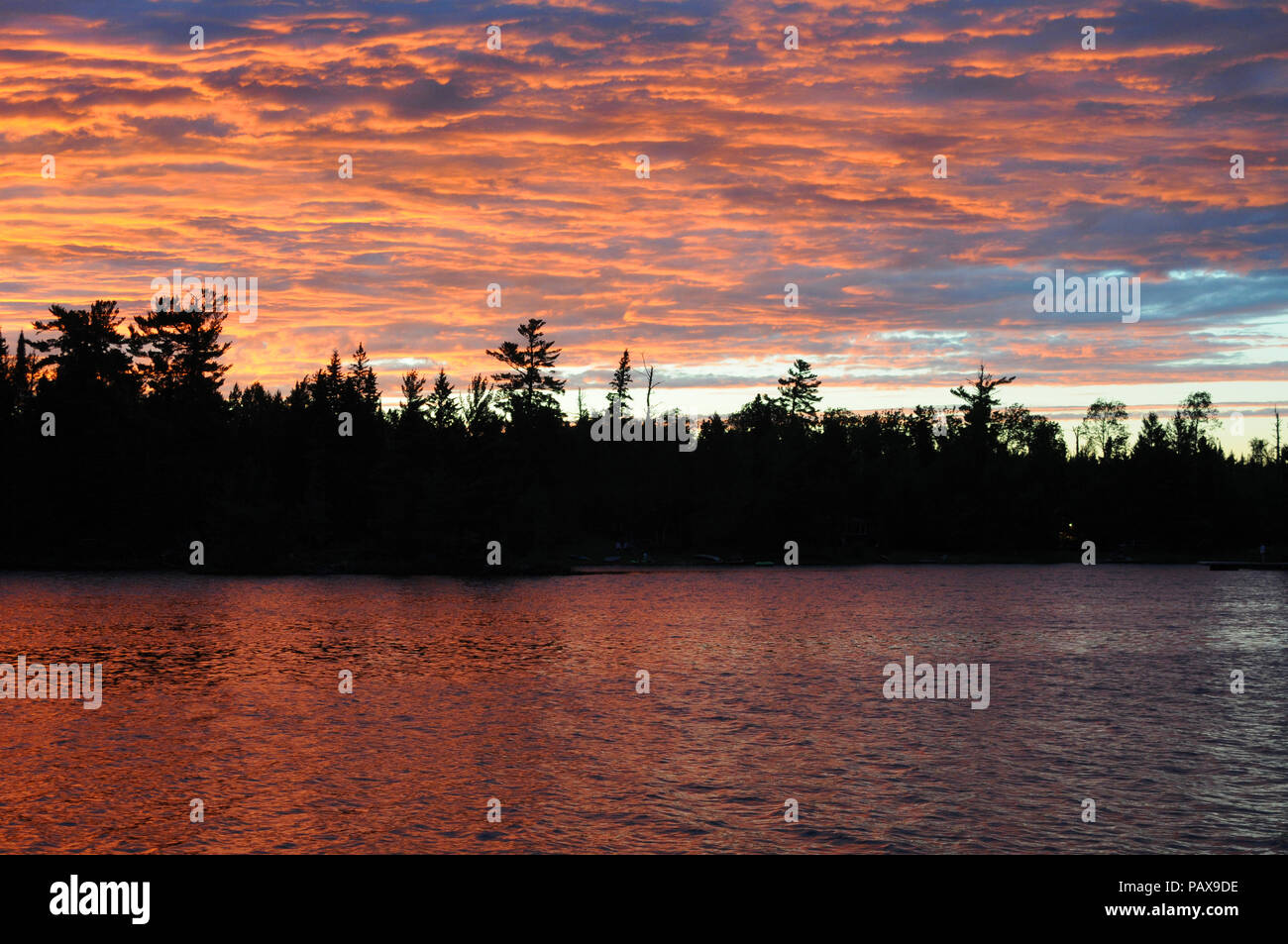 Sunset on Lake One in the Boundary Waters Canoe Area near Ely
