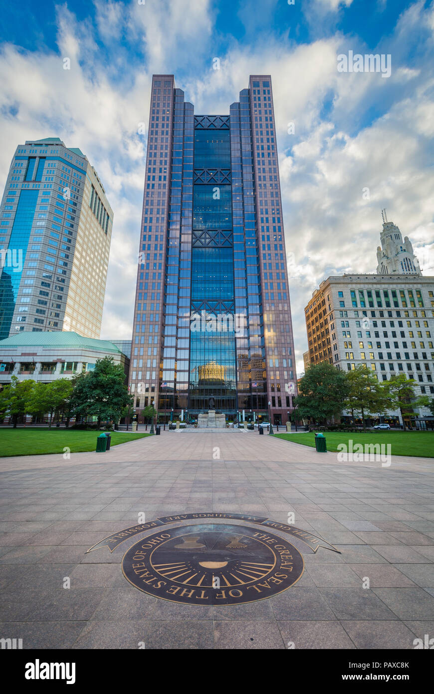 Modern buildings in downtown Columbus, Ohio Stock Photo
