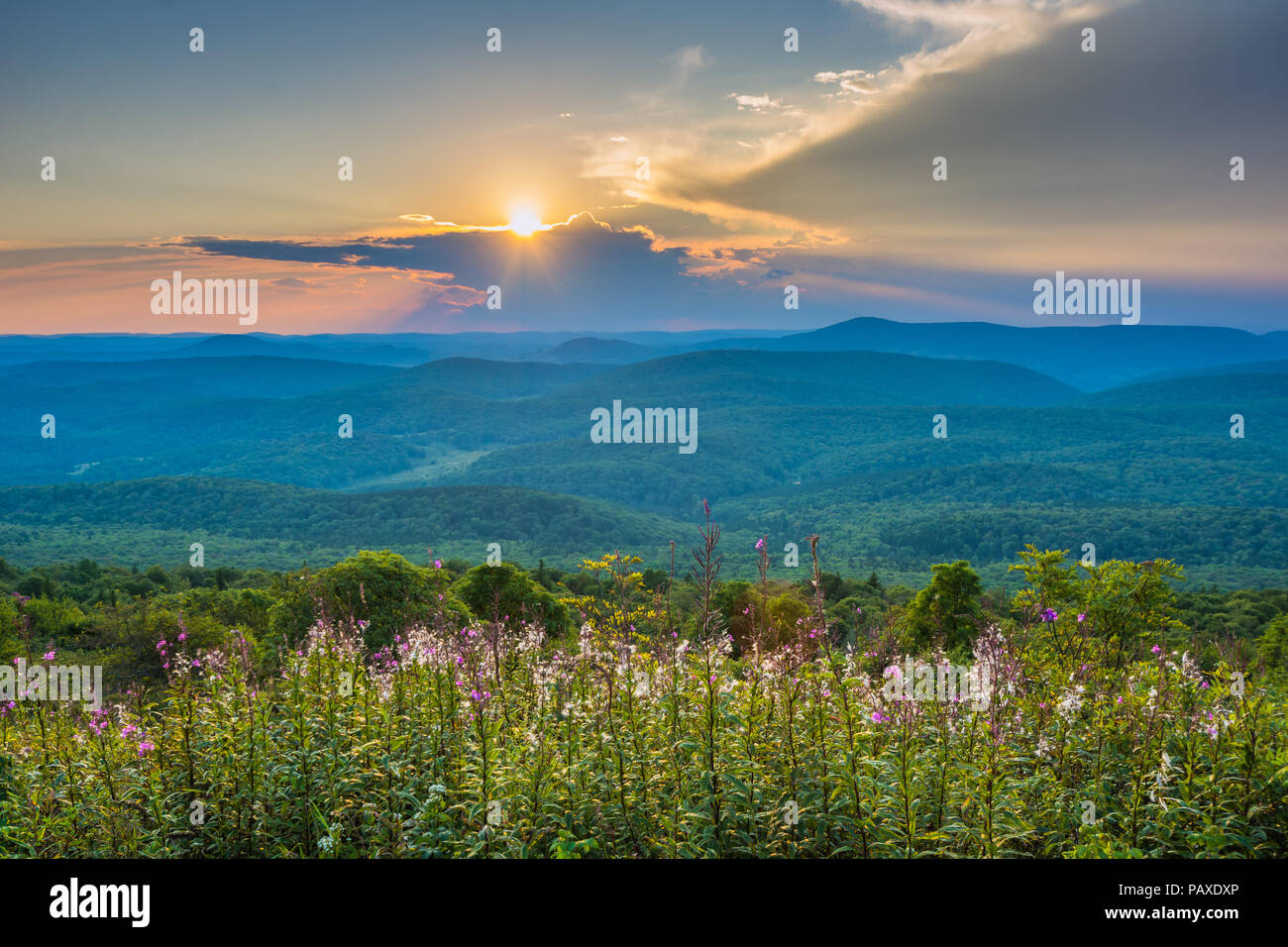 Sunset from Spruce Knob, in Monongahela National Forest, West Virginia