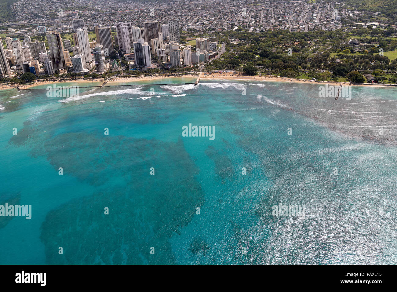 Honolulu Aerial Stock Photo