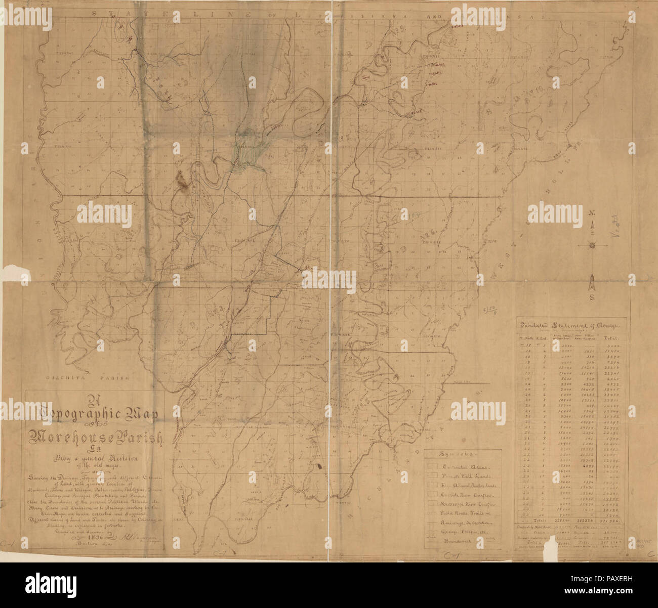 A topographical map of Morehouse Parish, La. being a general revision