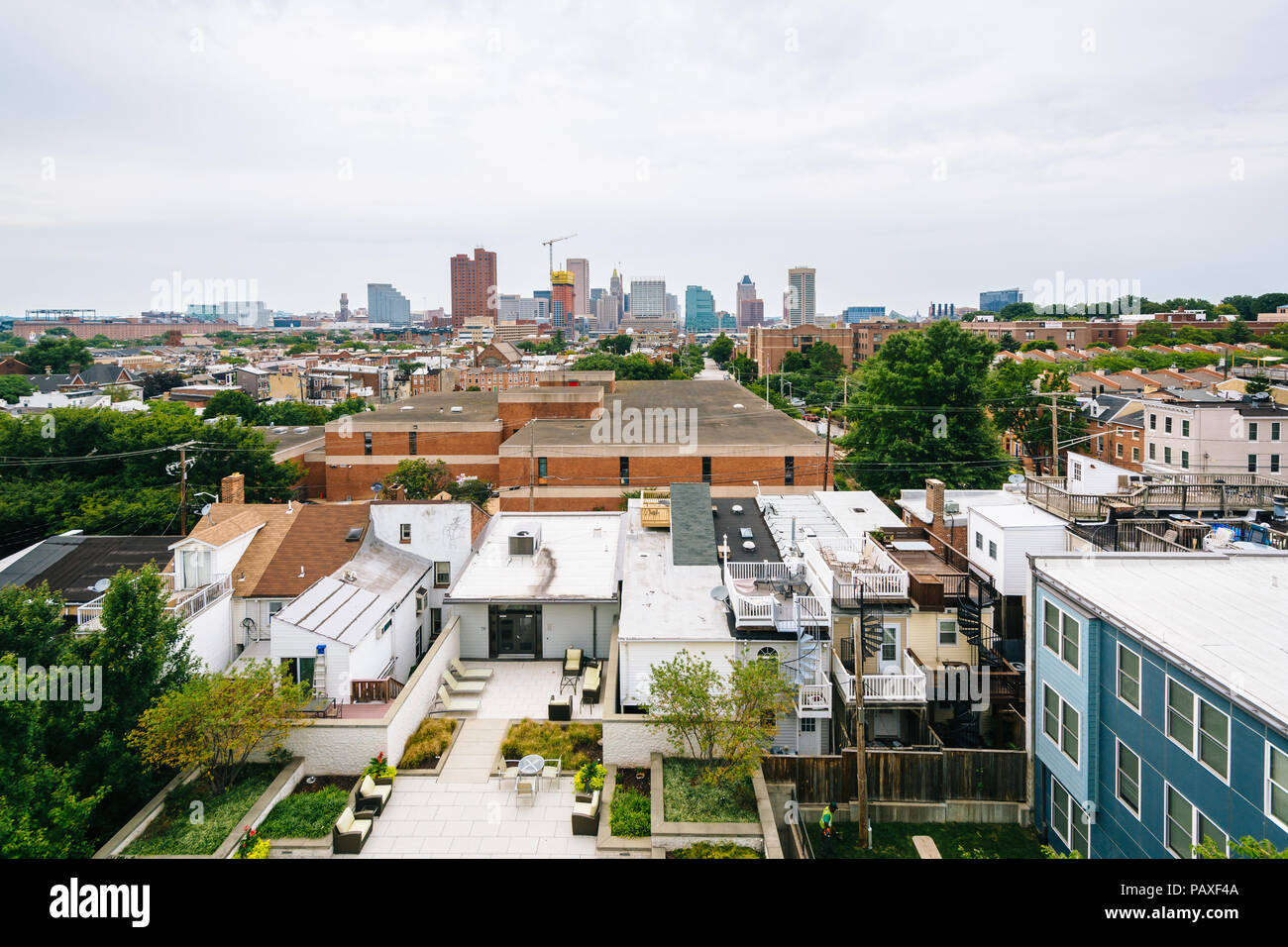 View downtown from Federal Hill, Baltimore, Maryland Stock Photo Alamy