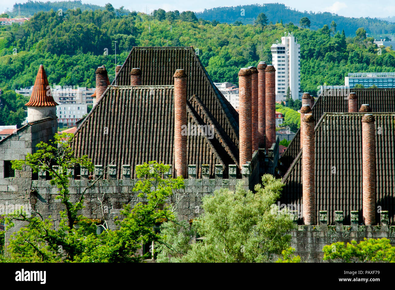 Palace of the Dukes of Braganza - Guimaraes - Portugal Stock Photo