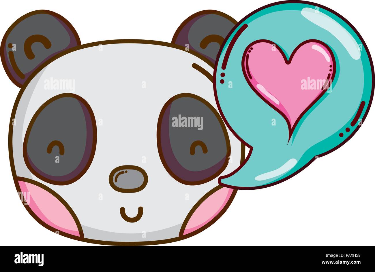 panda male head with chat bubble Stock Vector Image & Art - Alamy