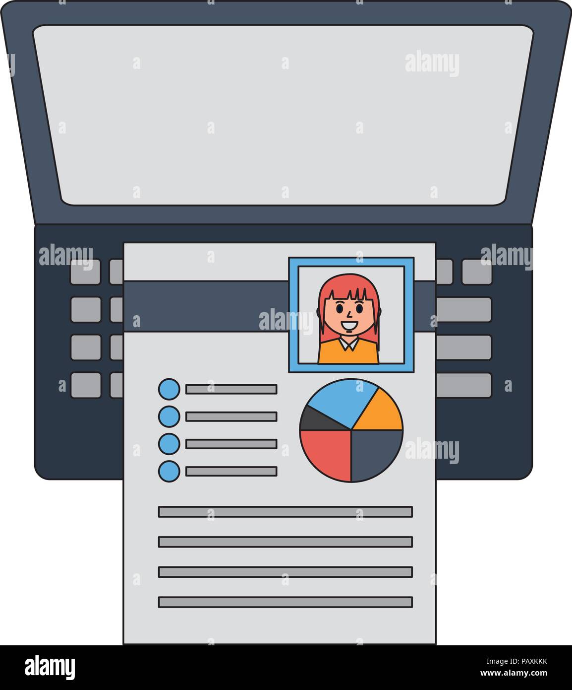 laptop computer with curriculum vitae icon Stock Vector Image & Art - Alamy