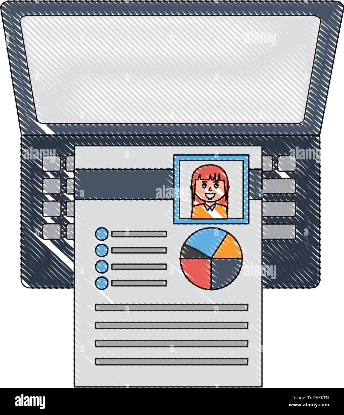 laptop computer with curriculum vitae icon Stock Vector Image & Art - Alamy