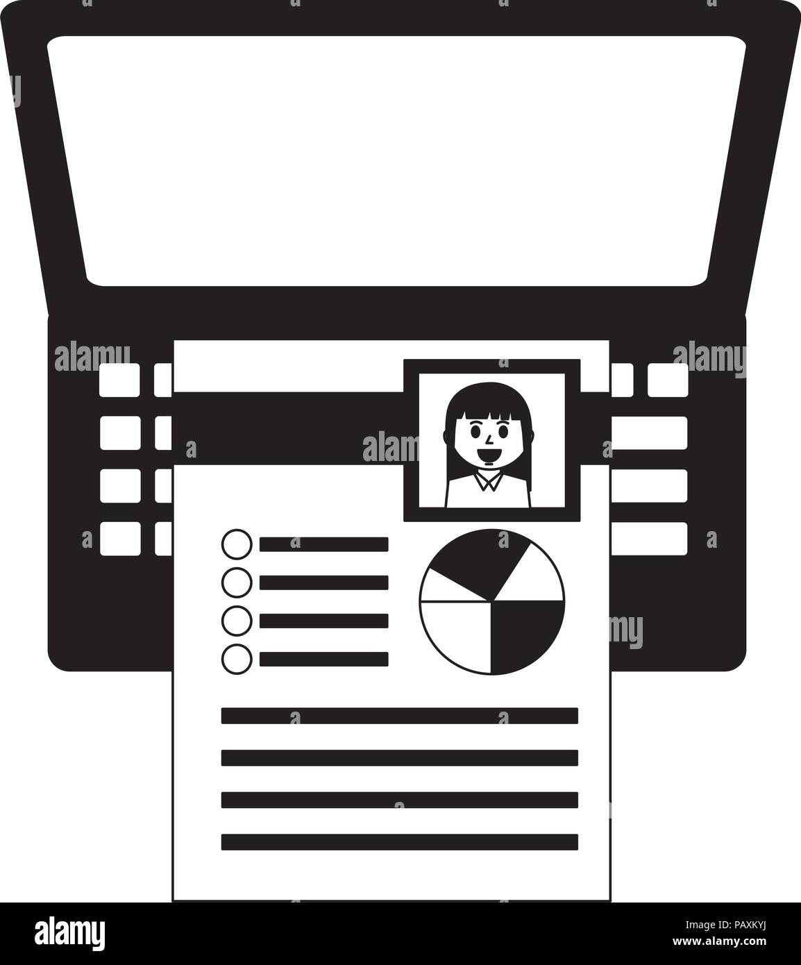 laptop computer with curriculum vitae icon Stock Vector Image & Art - Alamy