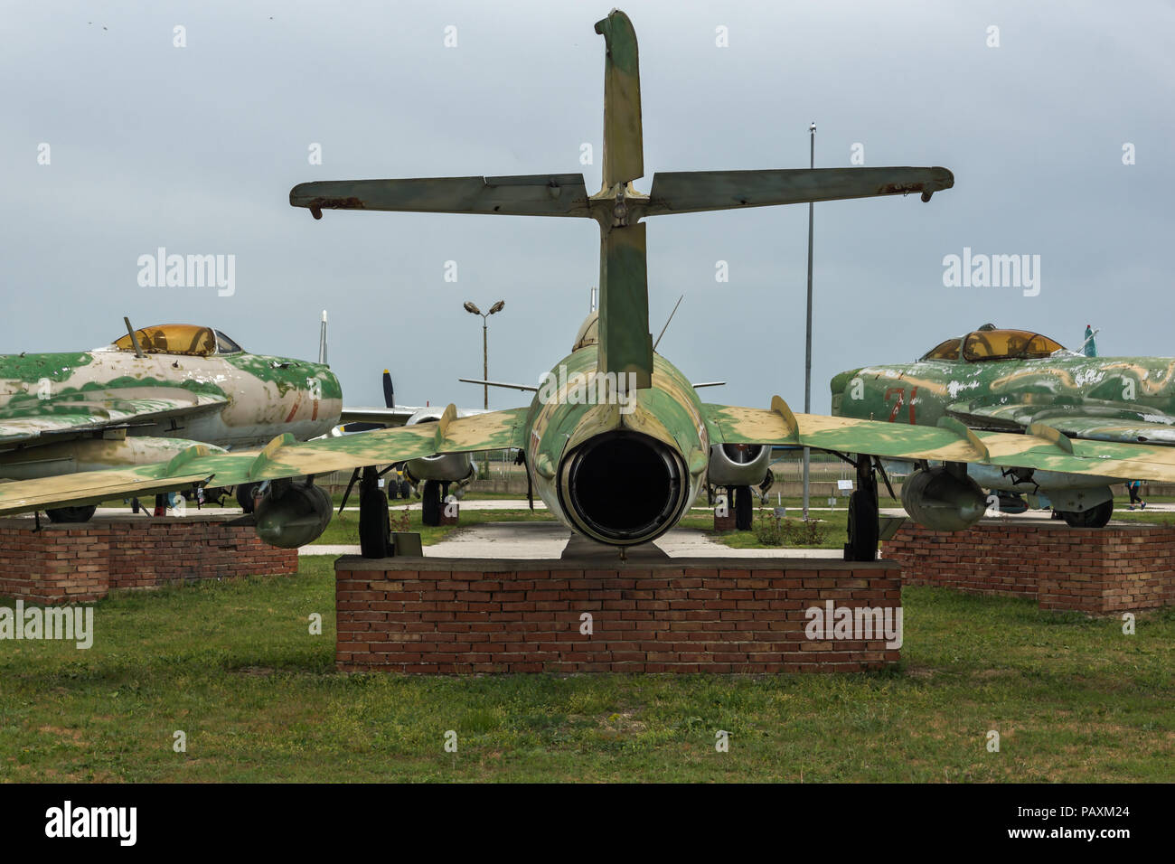 KRUMOVO, PLOVDIV, BULGARIA - 29 APRIL 2017: Aviation Museum near Plovdiv Airport, Bulgaria Stock Photo