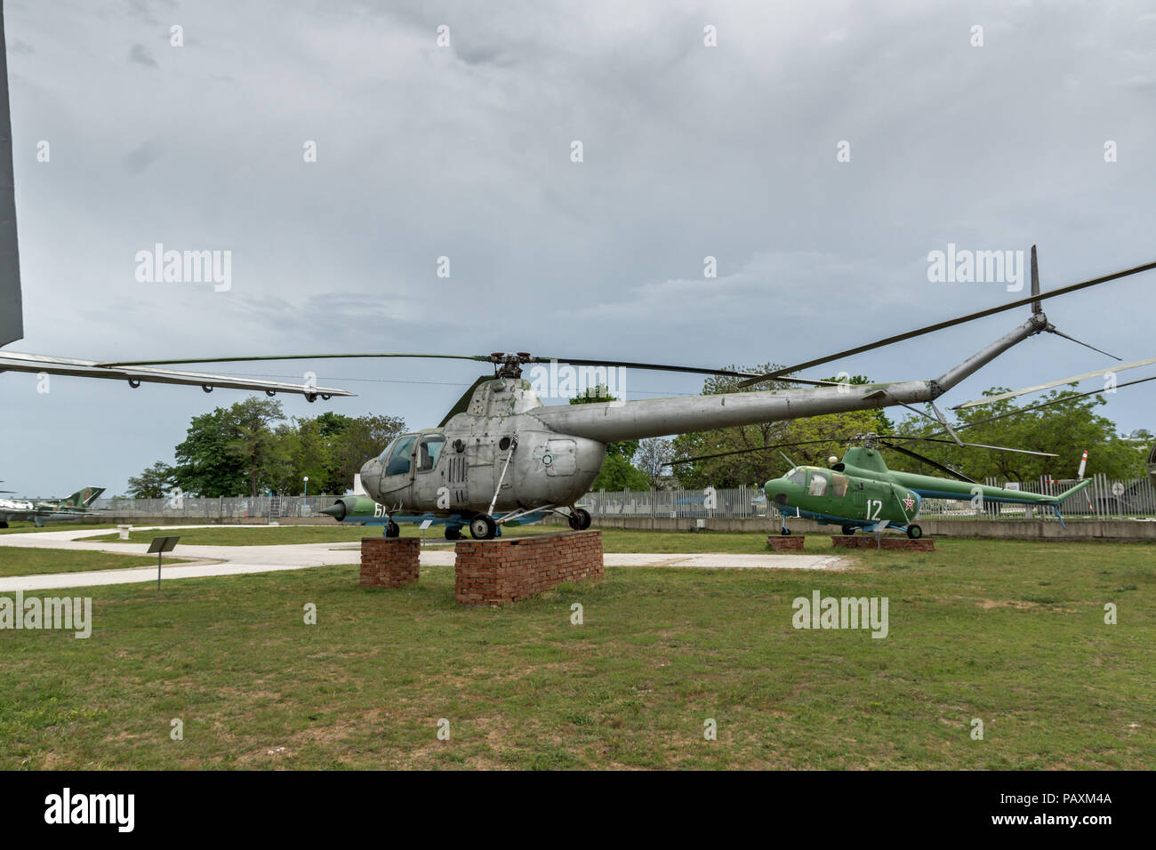 KRUMOVO, PLOVDIV, BULGARIA - 29 APRIL 2017: Aviation Museum near Plovdiv Airport, Bulgaria Stock Photo